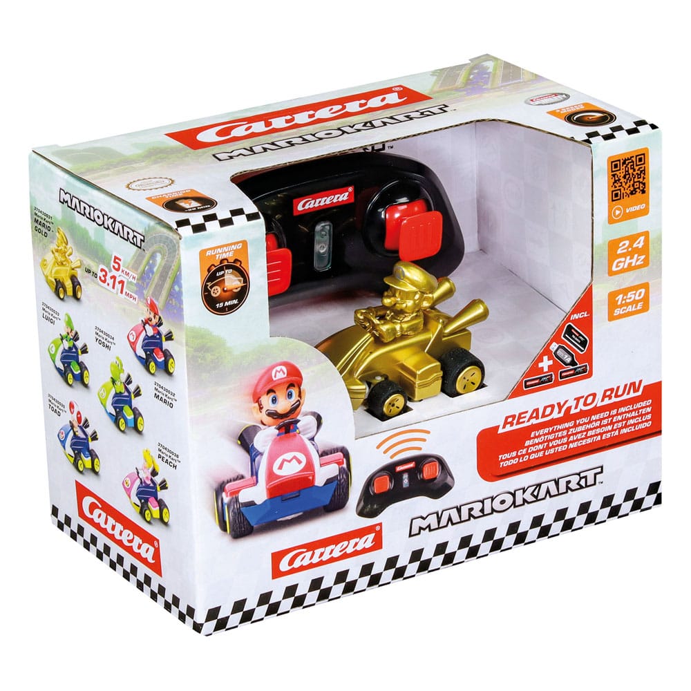 Super Mario Kart RC remote-controlled Car 1/50 2.4GHz Mini Mario Gold