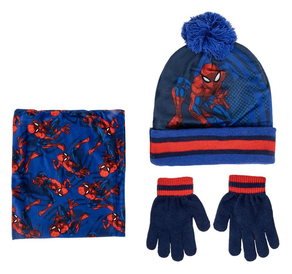 Marvel Beanie, Tube Scarf & Gloves 3-Set Spider-Man