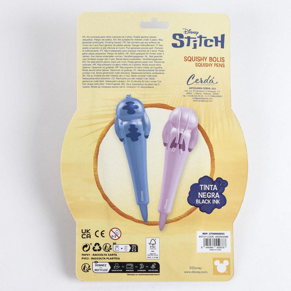 Loli & Stitch Squishy ball pen 2-Pack