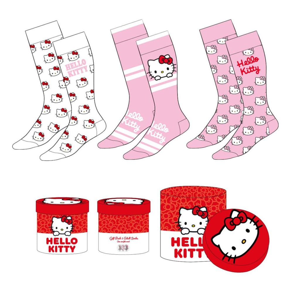 Sanrio Socks 3-Pack Hello Kitty 36-43