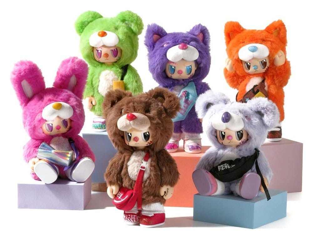 Rebel Bears Plush Action Figures Blind Box Movable Series Display 18 cm (6)