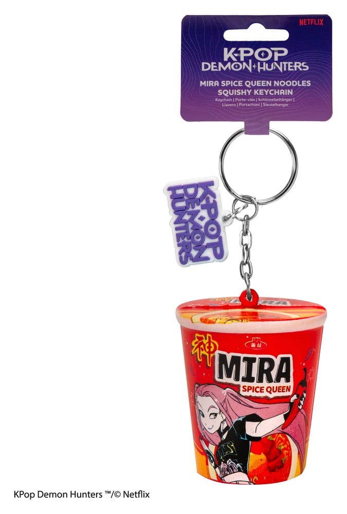 K-Pop Demon Hunters Squishy Keychain Mira Spice Queen Noodles