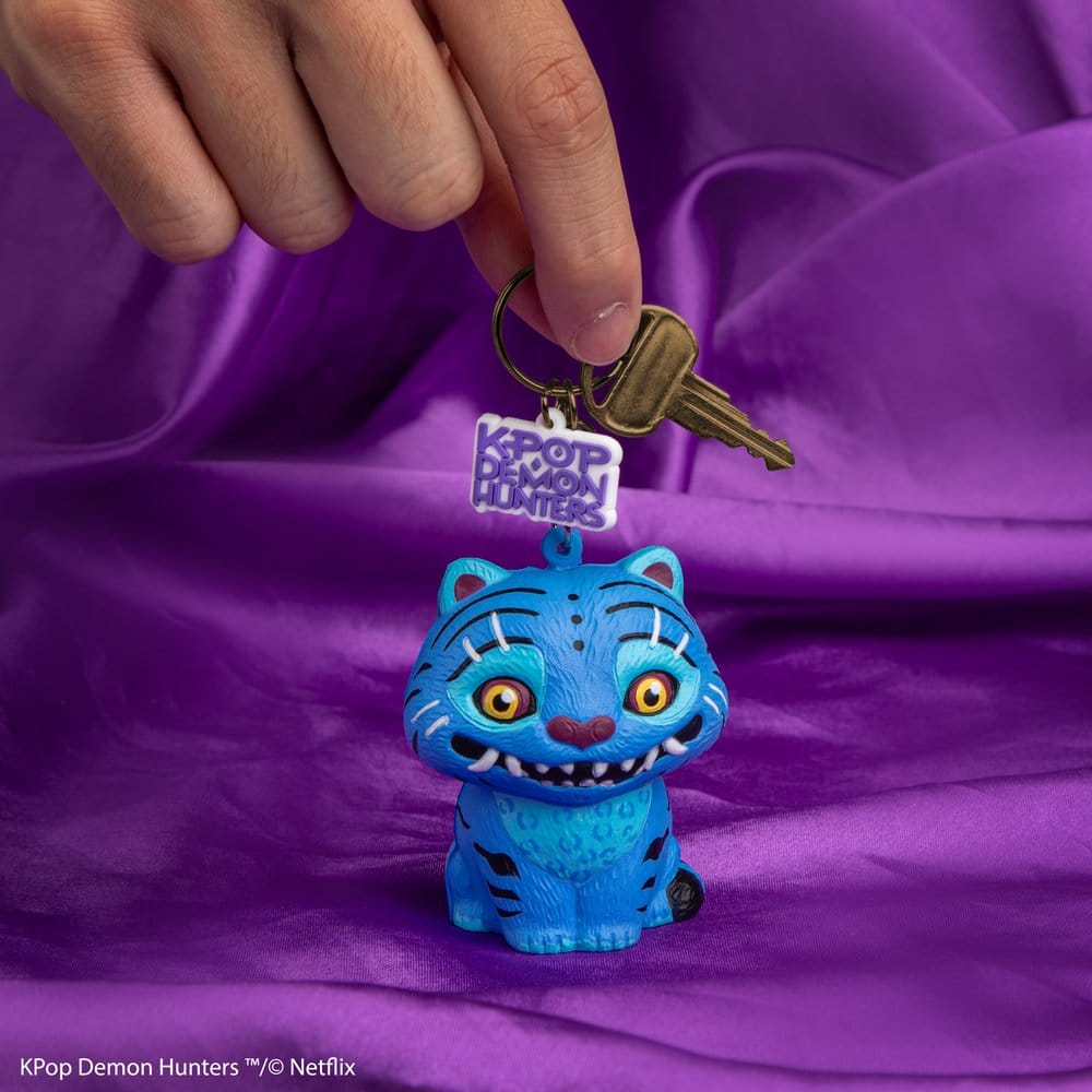 KPop Demon Hunters Squishy Keychain Derpy Tiger