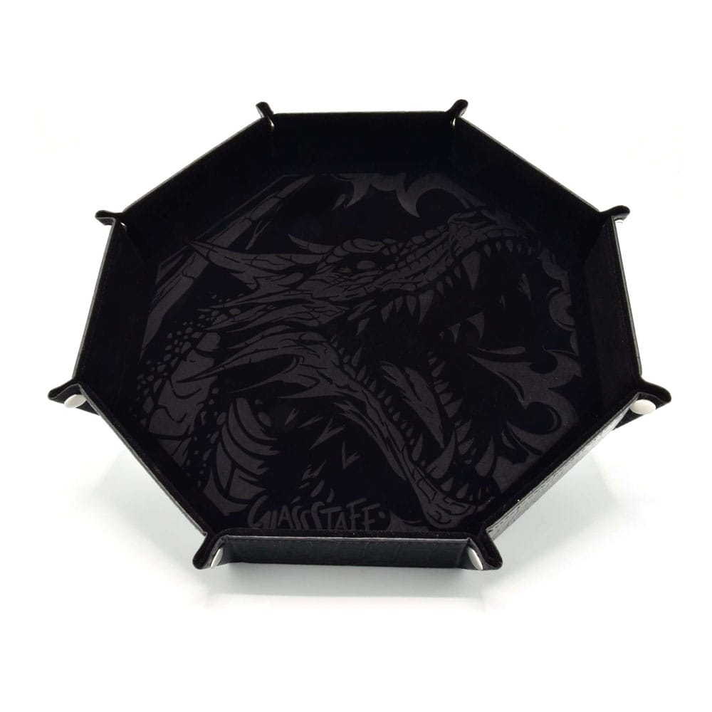 CritStones Folding Dice Tray Dragon Skin XL Edition Black