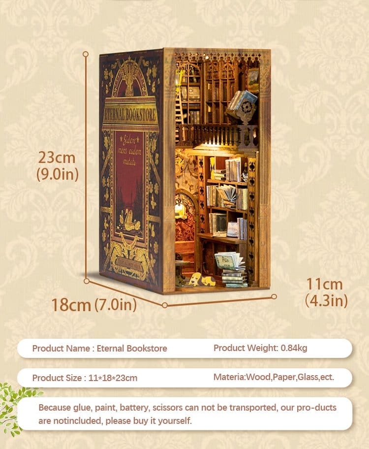 Book Nook Eternal Bookstore 23 x 11 cm