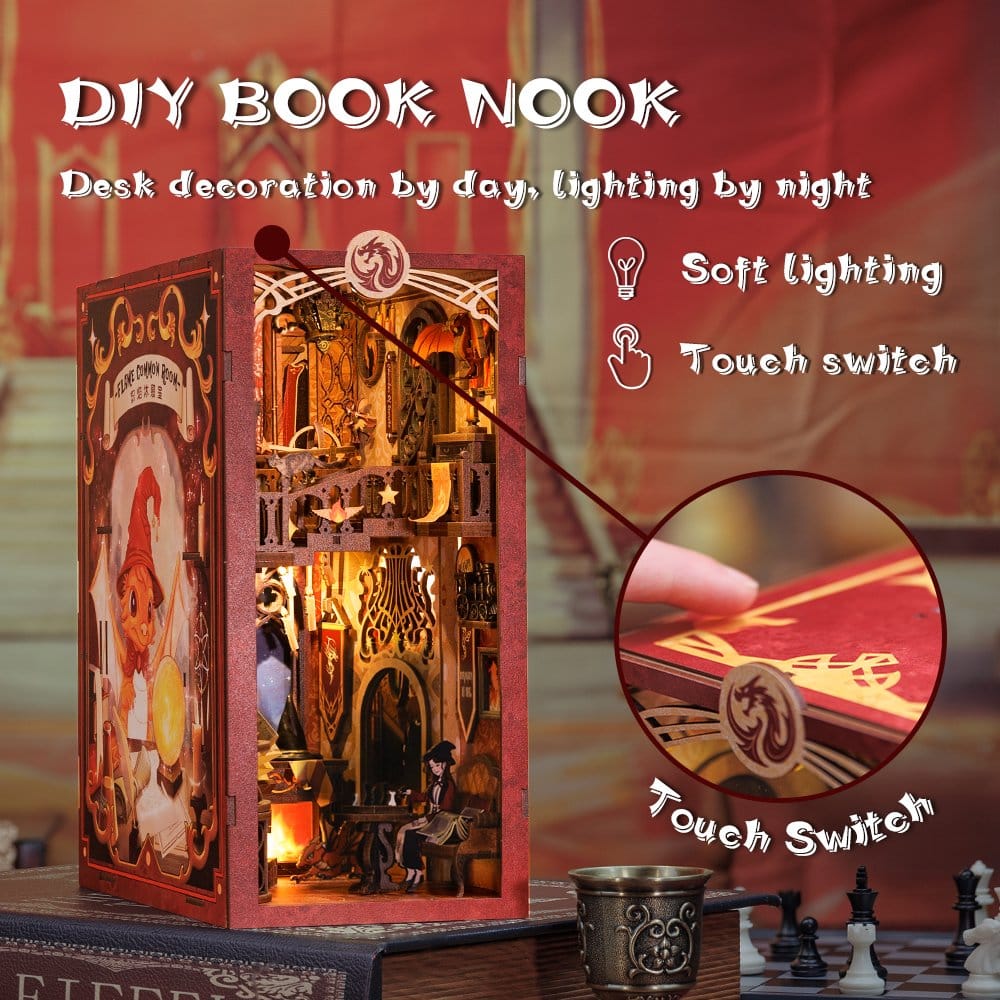 Book Nook Flame Common Room 23 x 11 cm