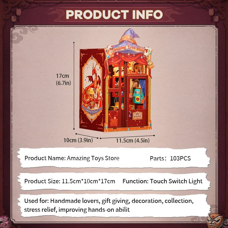 Book Nook Amazing Toy Store 17 x 12 cm