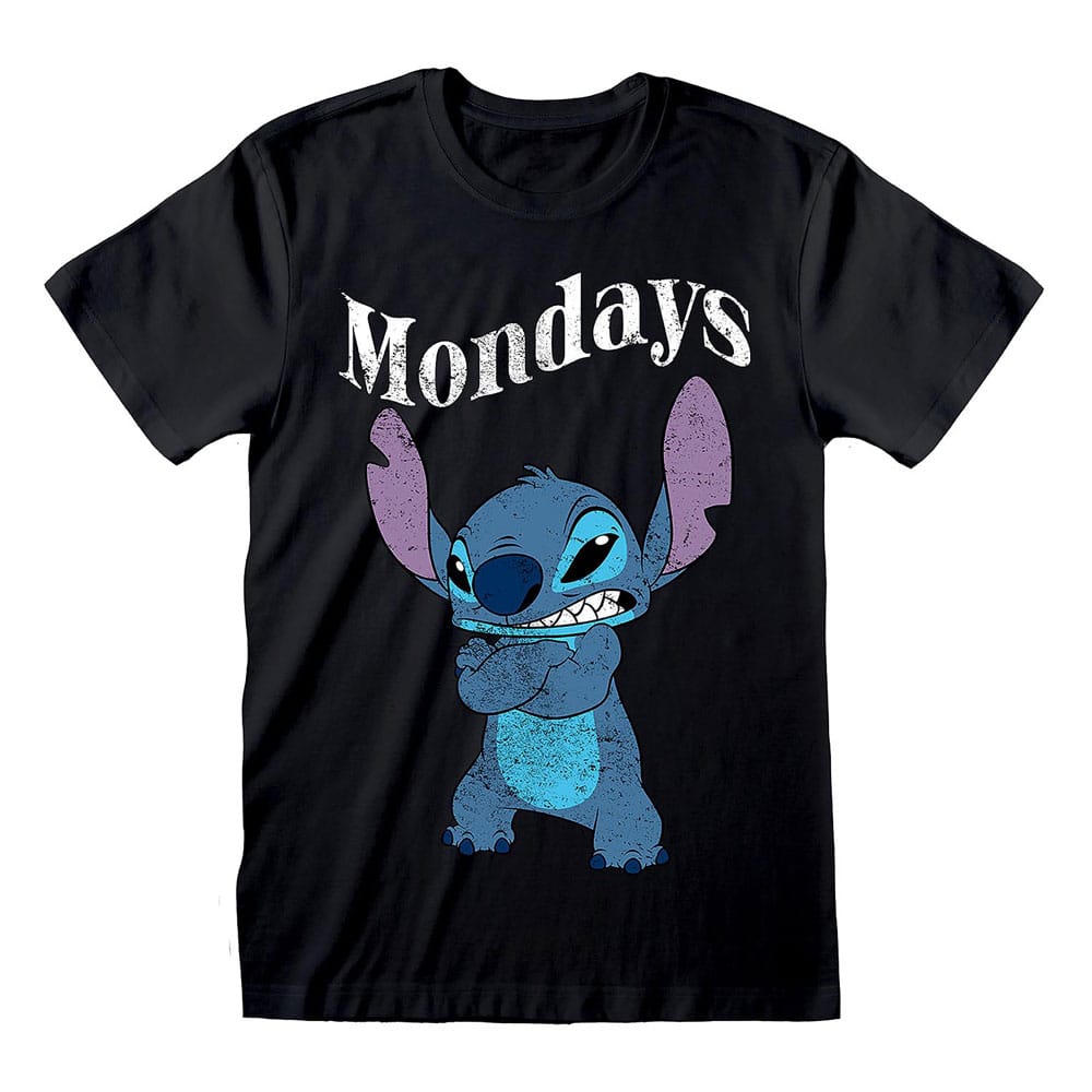 Lilo & Stitch T-Shirt Stitch Mondays Black Size XL
