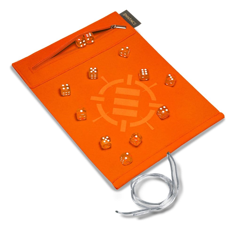 Enhance Tabletop Accessories Roll on a Scroll Dice and Rolling Mat Orange