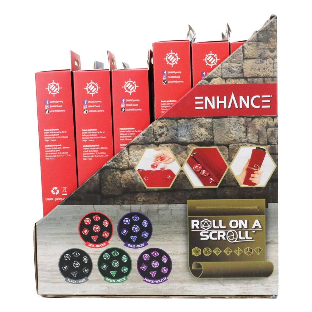 Enhance Tabletop Roll on a Scroll Bag with Dice Assortment (15)