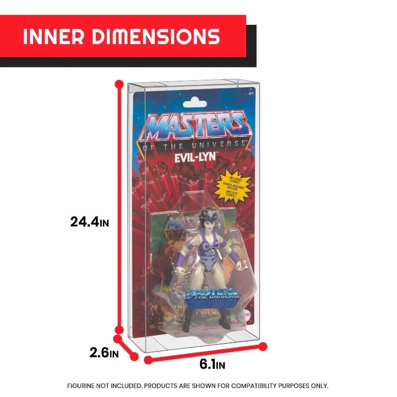 PET Protectors 10-Pack for Masters of the Universe Origins Power Posing (Carded) Box Figures