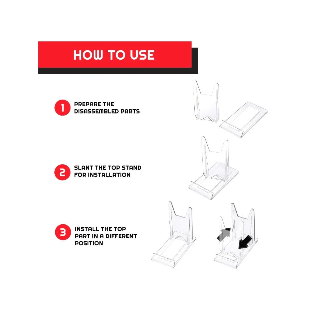 Adjustable Easel Stand 6-Pack Compatible with Video Game Cases