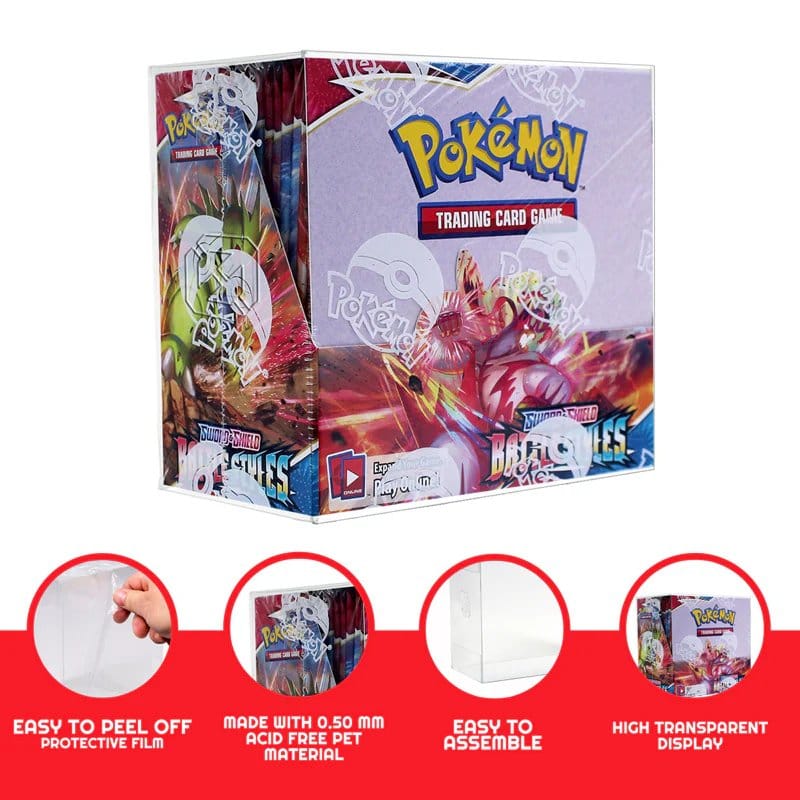 Evoretro PET Display Case Protector for Pokémon Booster Box (1-Pack)