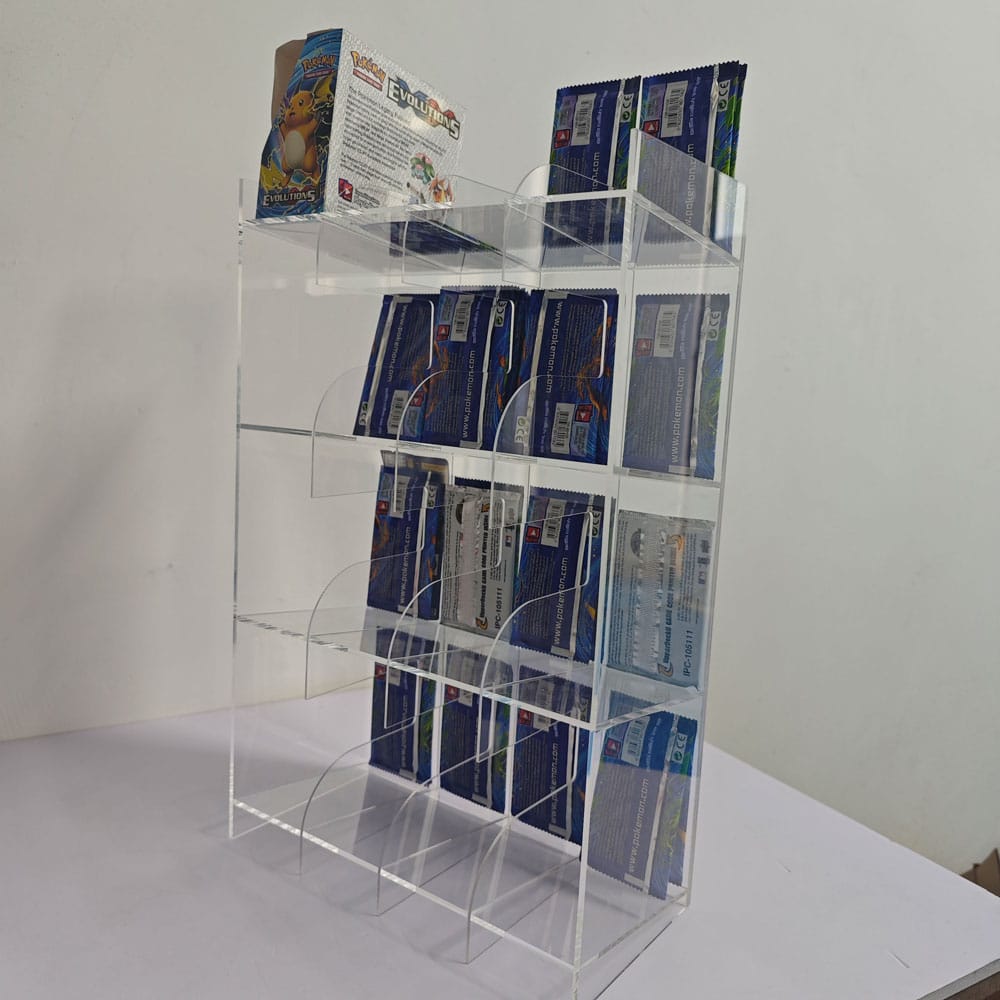 Acrylic Counter Display for Trading Card Booster Packs