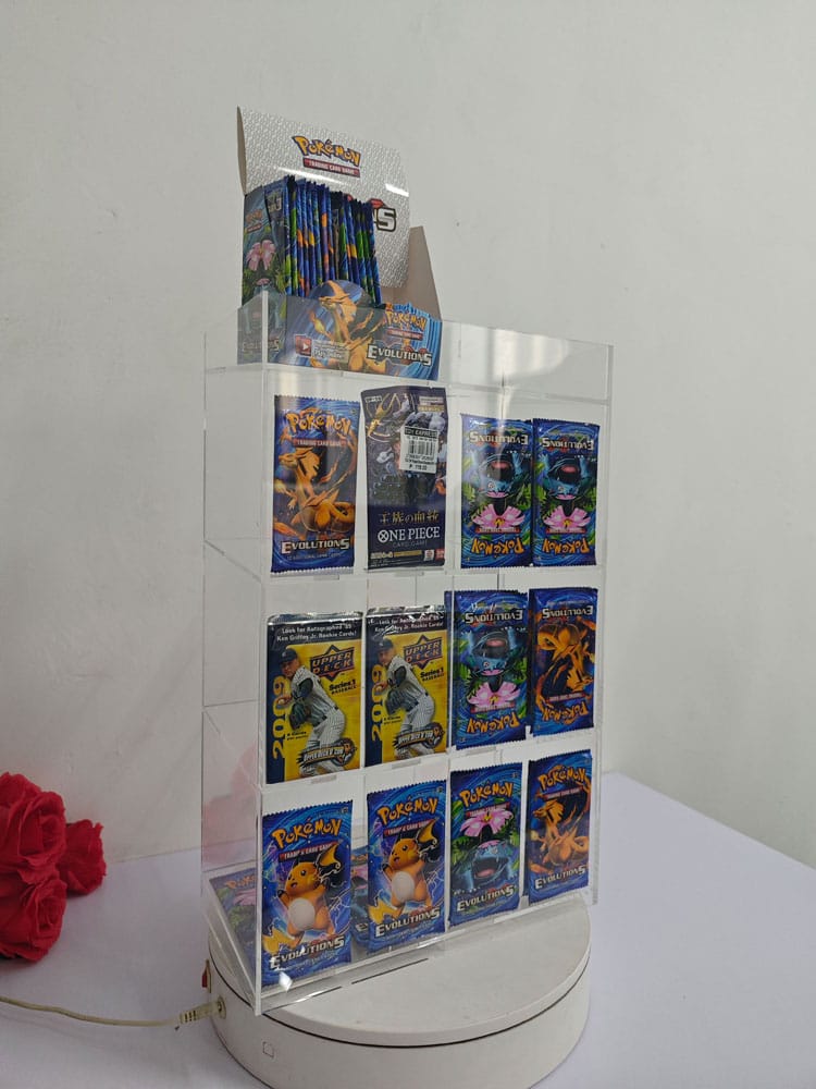 Acrylic Counter Display for Trading Card Booster Packs
