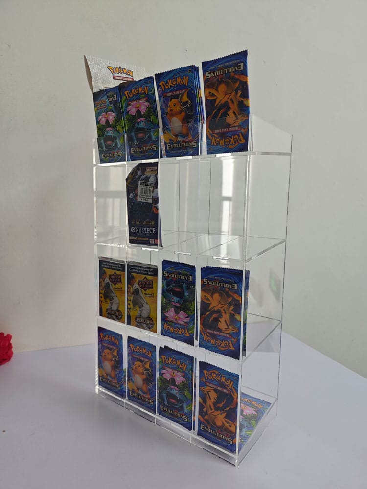 Acrylic Counter Display for Trading Card Booster Packs