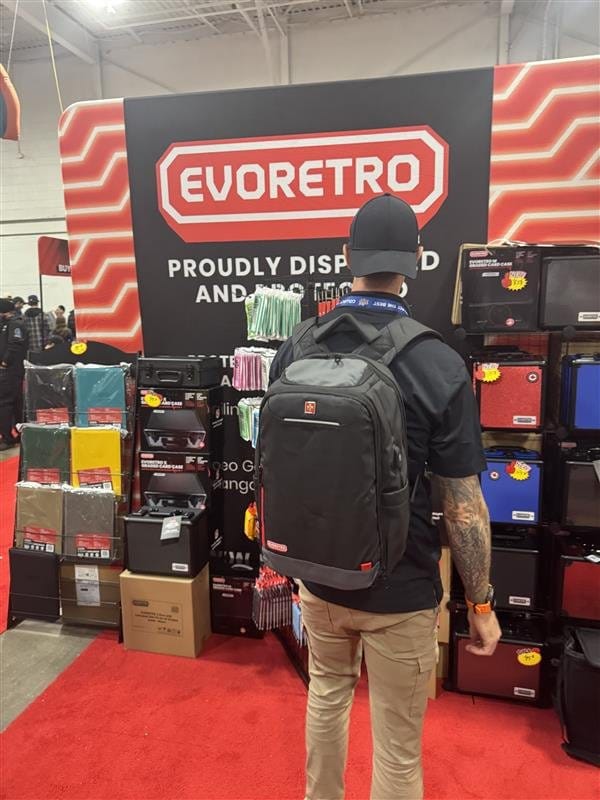 Evoretro Travel Backpack and Mini-Carrying Case Bundle Kit Black
