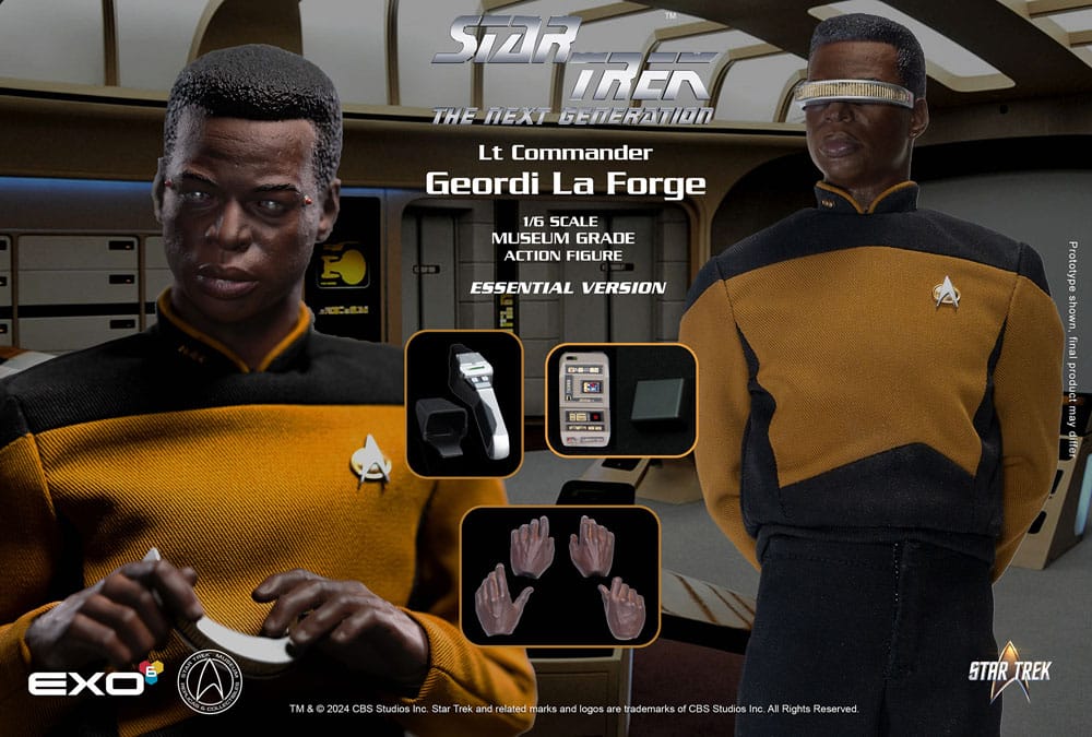 Star Trek: The Next Generation Action Figure 1/6 Lt. Commander Geordi La Forge (Essentials Version) 28 cm