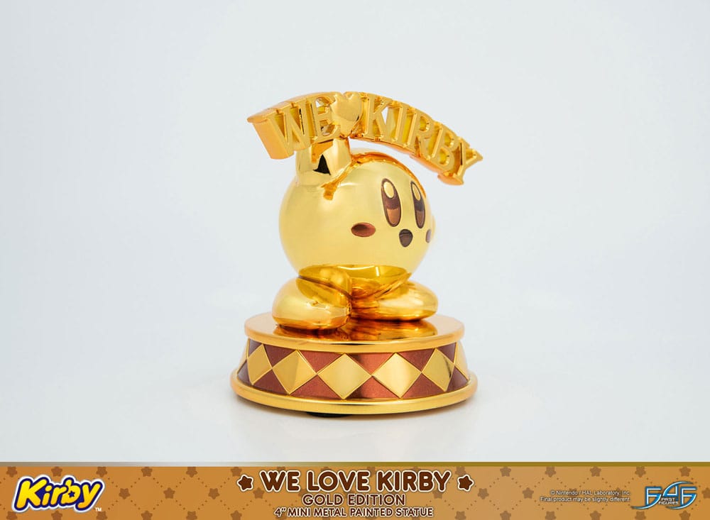 Kirby DieCast Statue We Love Kirby Gold Edition 10 cm