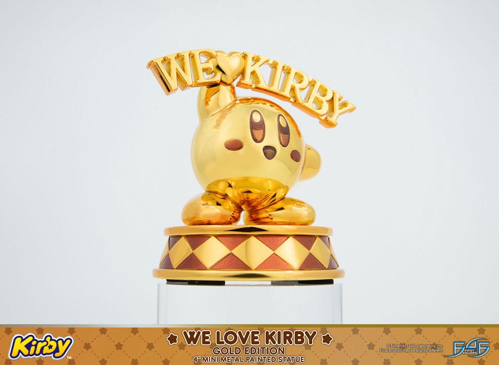 Kirby DieCast Statue We Love Kirby Gold Edition 10 cm