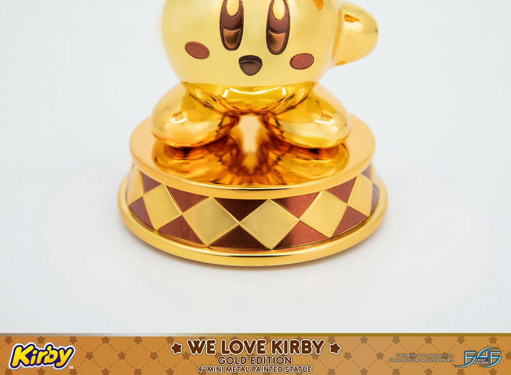 Kirby DieCast Statue We Love Kirby Gold Edition 10 cm