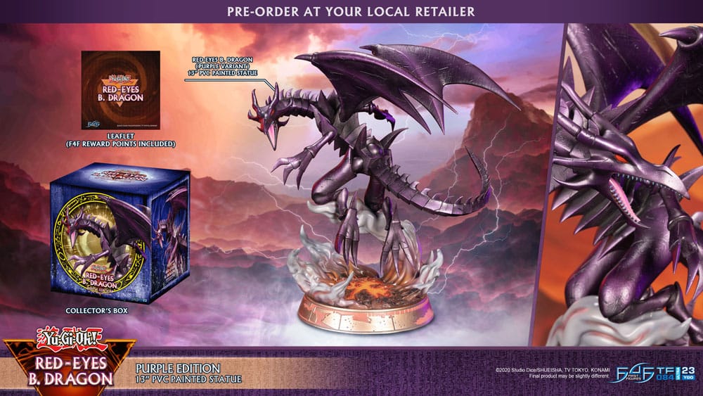 Yu-Gi-Oh! PVC Statue Red-Eyes B. Dragon Purple Color 33 cm