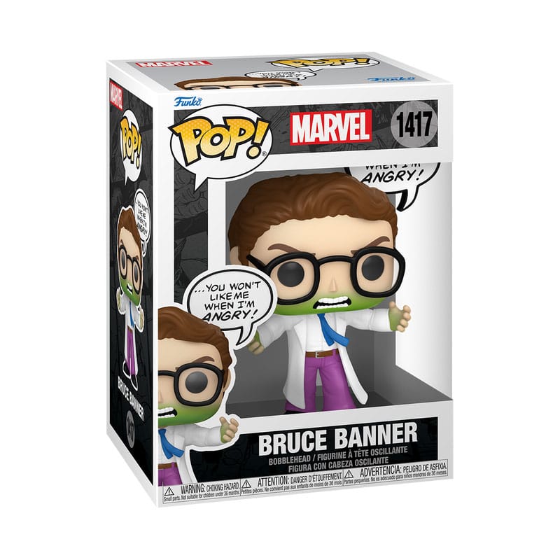 Marvel Comics POP! Marvel Vinyl Figure Bruce Banner(Don't Make me Angry) 9 cm