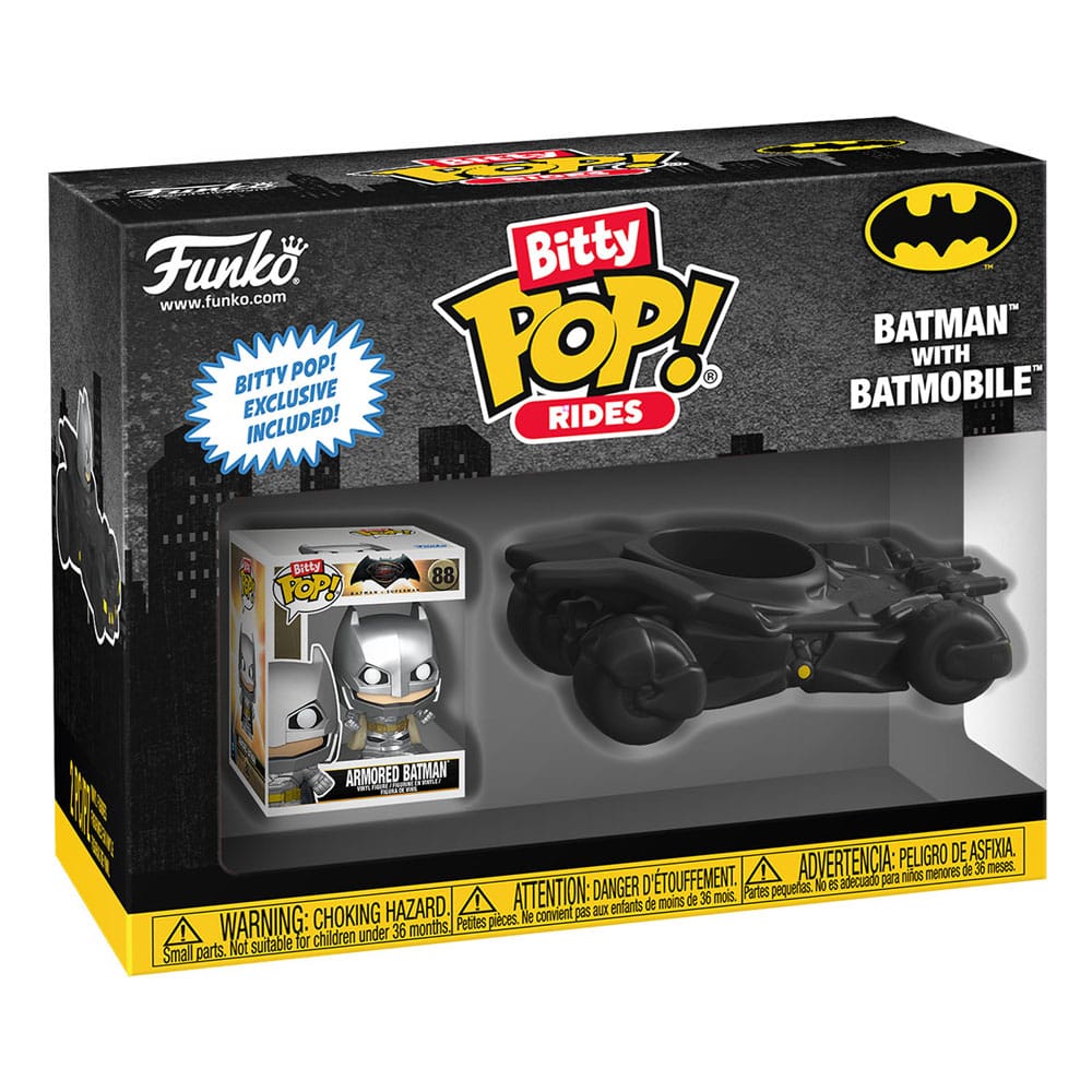 DC Comics Bitty POP! Rides Vinyl Figure Batman w/Batmobile 1 inch