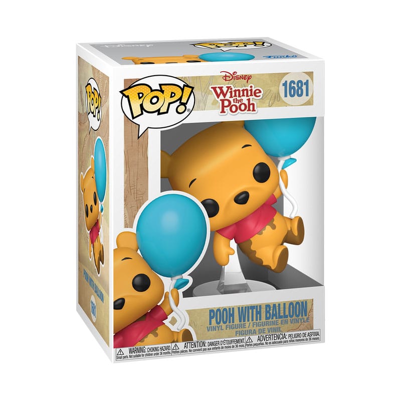 Disney POP! Animation Vinyl Figure Pooh w/Balloon 9 cm