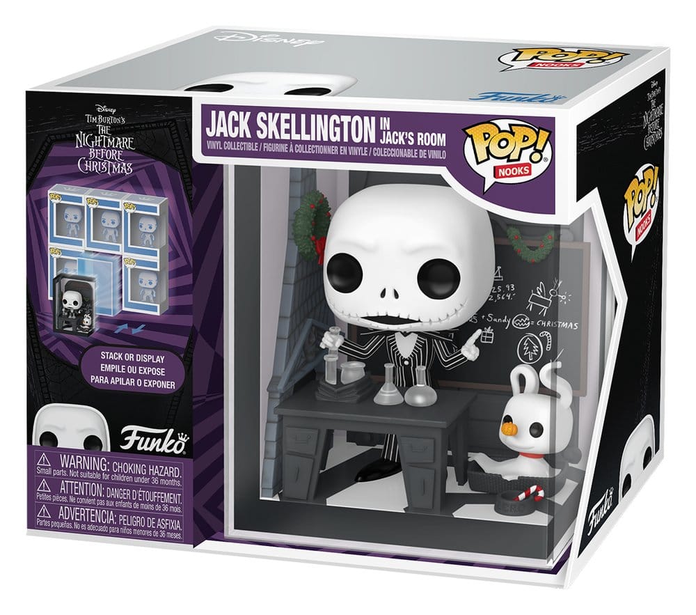 Nightmare Before Christmas POP! Nooks Vinyl Figure Jack Skellington's Room 9 cm