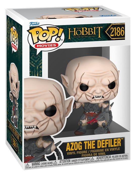 The Hobbit POP! Movies Vinyl Figures Azog w/Weapon 9 cm
