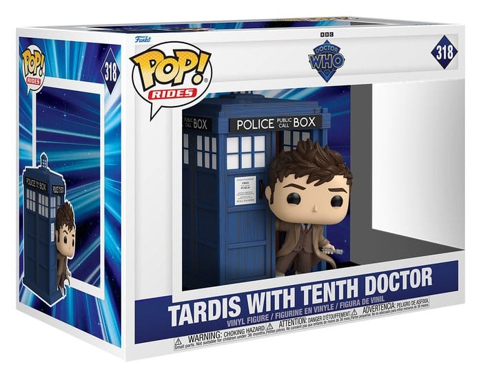 Doctor Who POP! Rides Deluxe Vinyl Tenth Doctor with TARDIS 9 cm