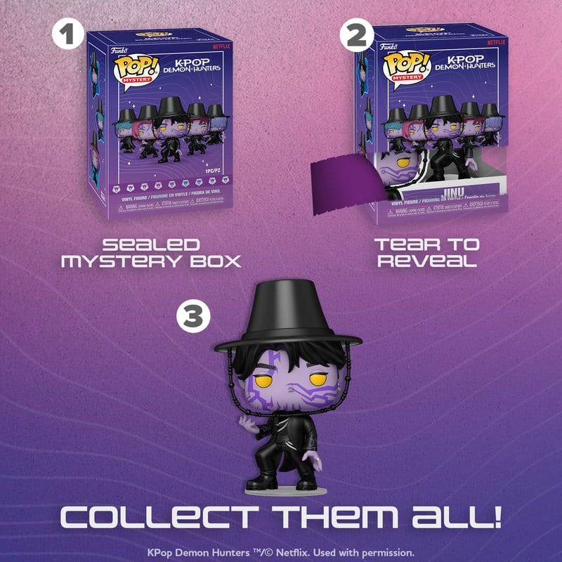 KPop Demon Hunters POP! Vinyl Figures 6pcPDQBox 9 cm Blind Box Assortment (6)