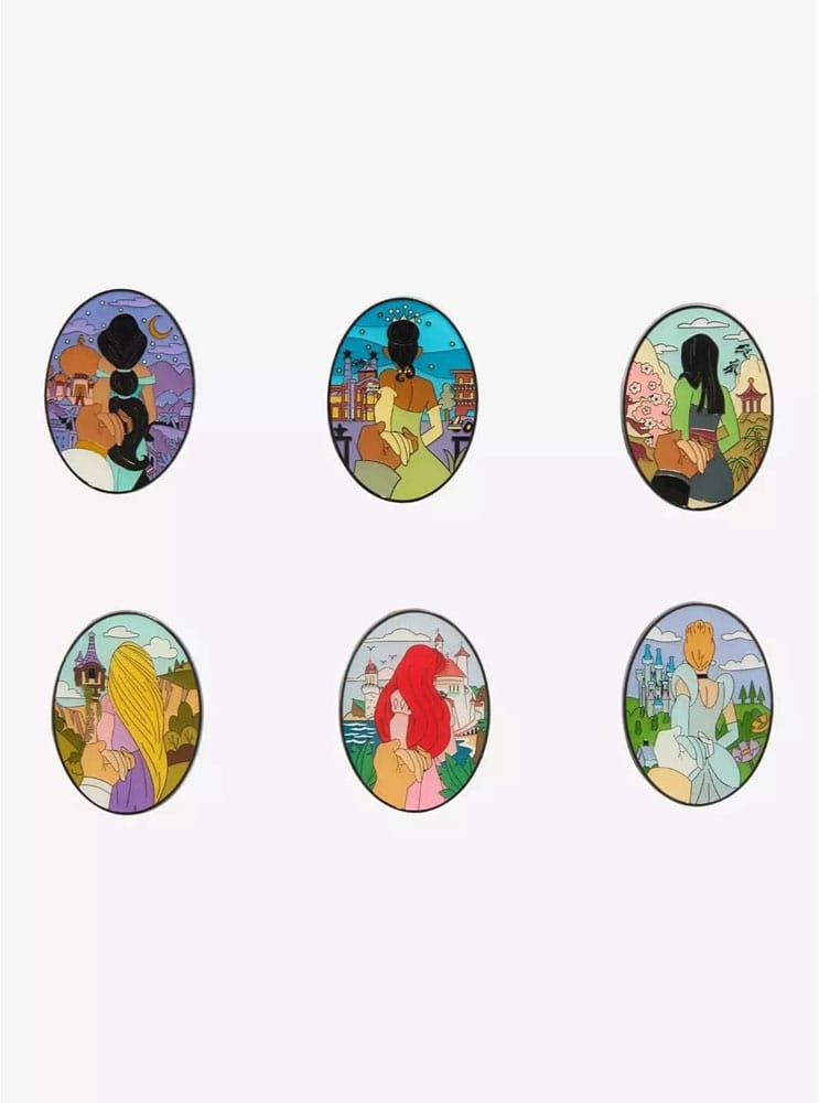 Disney Princess by Loungefly Enamel Pins Blind Box Back holding Hand Display (12)