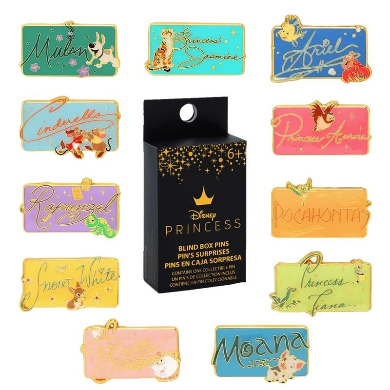 Disney Princess by Loungefly Enamel Pins Blind Box Signature Display (22)