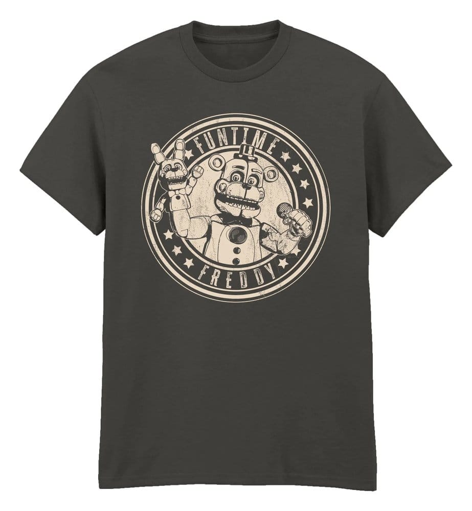 Five Nights at Freddy’s T-Shirt Funtime Freddy Distress Charcoal Size XXL