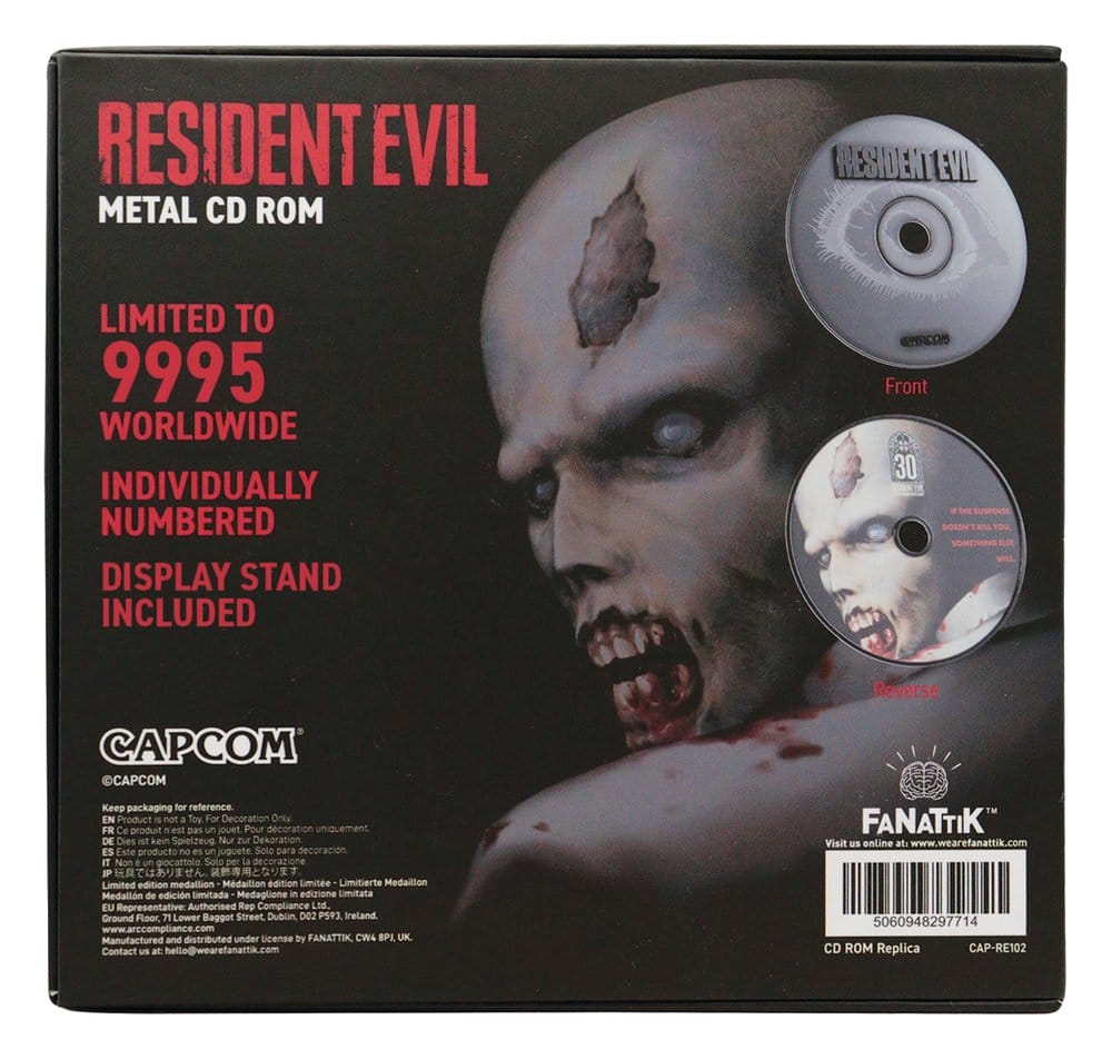 Resident Evil Replica CD-ROM 30th Anniversary Limited Edition 11 cm