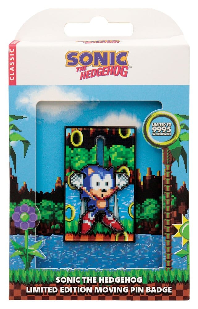 Sonic The Hedgehog Pin Badge Moving