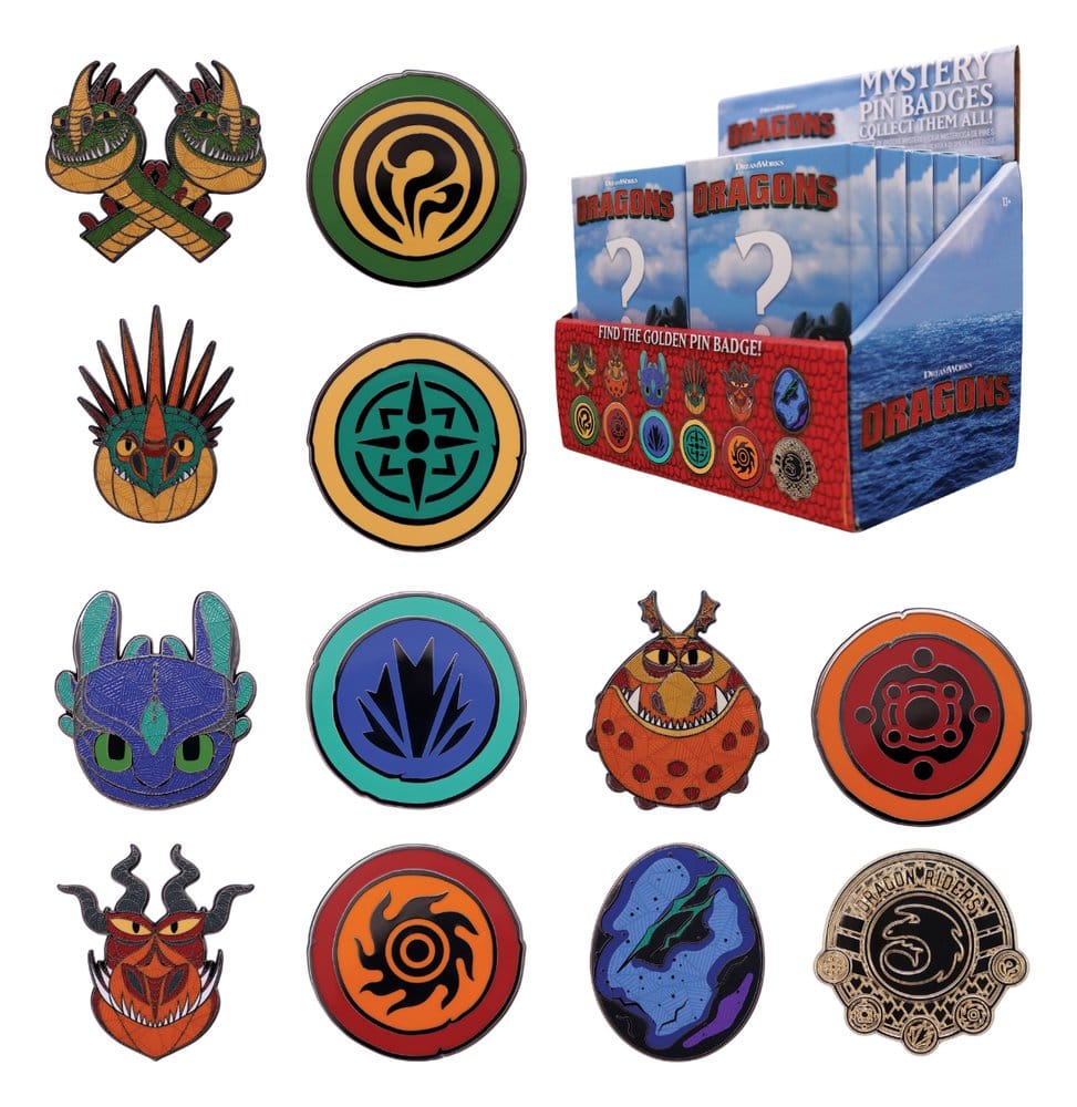 How to Train Your Dragon Mystery Pin Badges Blind Box Display (12)