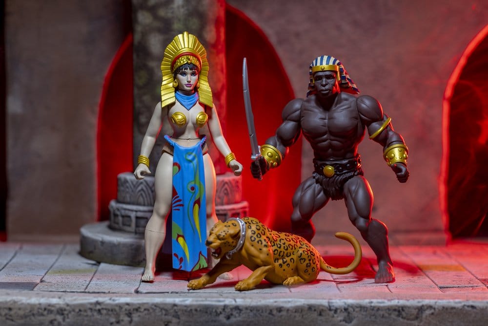 The Savage World of Frazetta Action Figure Set Egyptian Queen & The Guard (Museum Edition) 14 cm