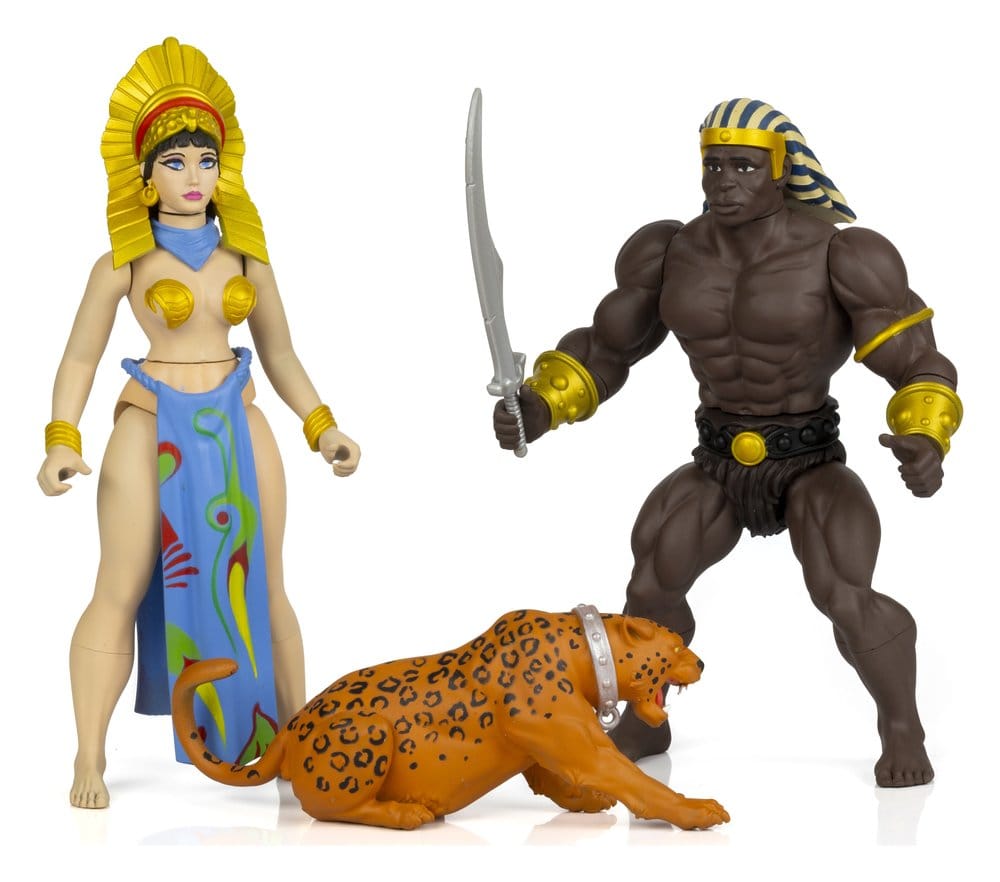 The Savage World of Frazetta Action Figure Set Egyptian Queen & The Guard (Museum Edition) 14 cm