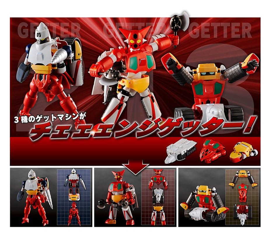 Getter Robo Action Figure 3-Pack Dynamic Change Getter Robo 12 cm