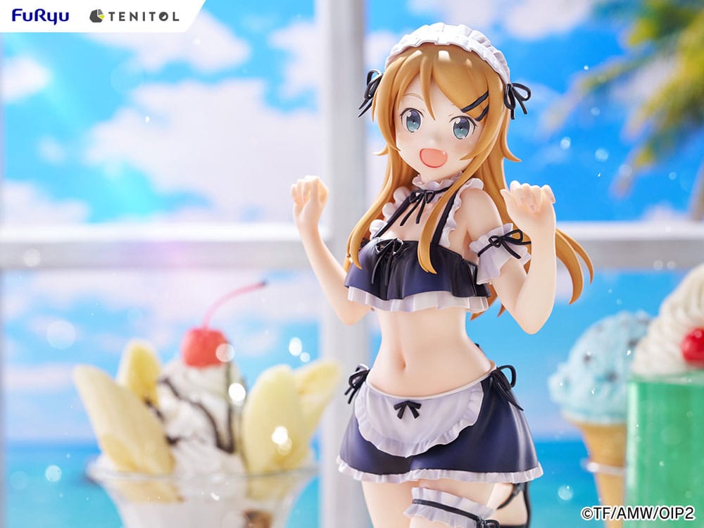 Ore no Imouto ga Konna ni Kawaii Wake ga Nai. Tenitol Tall PVC Statue Kousaka Kirino Swimsuits Maid Ver. 30 cm