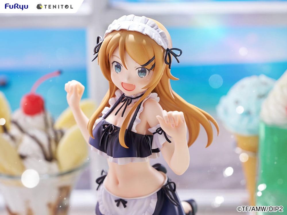 Ore no Imouto ga Konna ni Kawaii Wake ga Nai. Tenitol Tall PVC Statue Kousaka Kirino Swimsuits Maid Ver. 30 cm