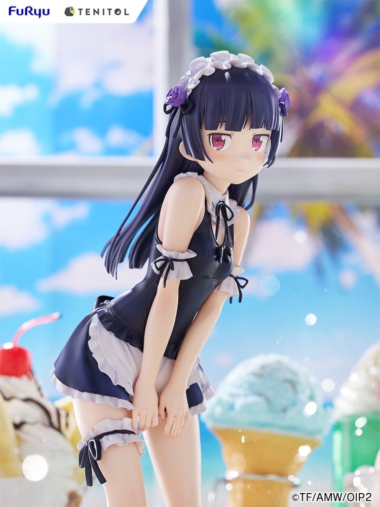 Ore no Imouto ga Konna ni Kawaii Wake ga Nai. Tenitol Tall PVC Statue Kuroneko Swimsuits Maid Ver. 27 cm