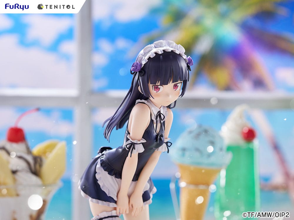 Ore no Imouto ga Konna ni Kawaii Wake ga Nai. Tenitol Tall PVC Statue Kuroneko Swimsuits Maid Ver. 27 cm