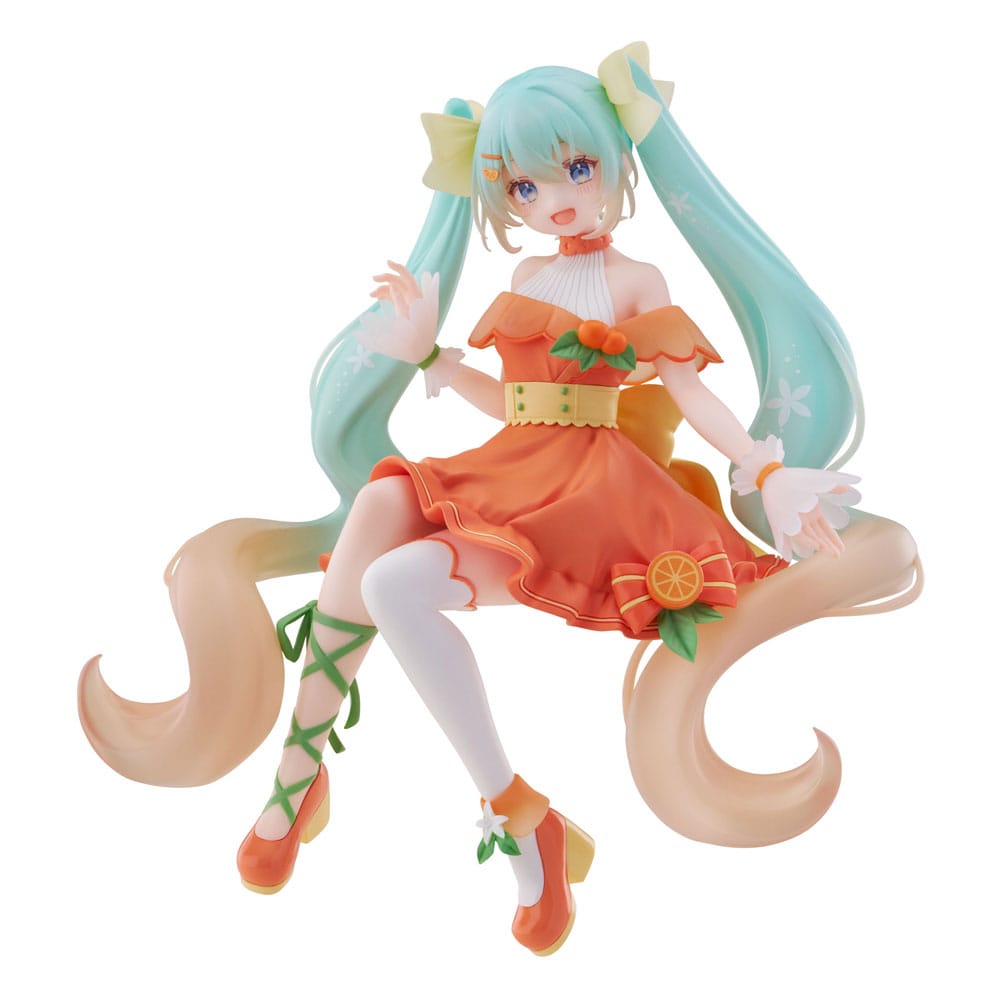 Hatsune Miku Noodle Stopper PVC Statue Flower Hatsune Miku Citrus Ver. 14 cm