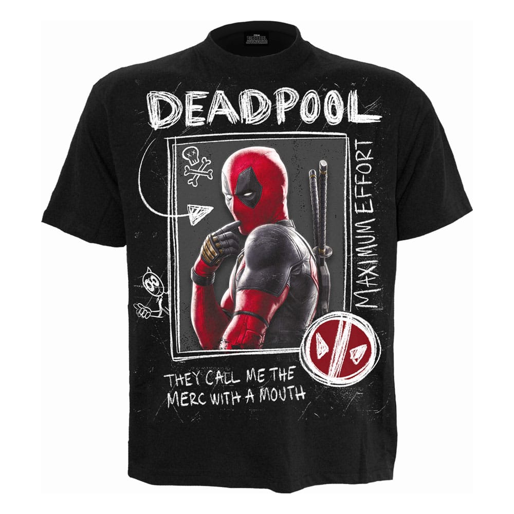 Deadpool T-Shirt Wolverine Sketches Size XL