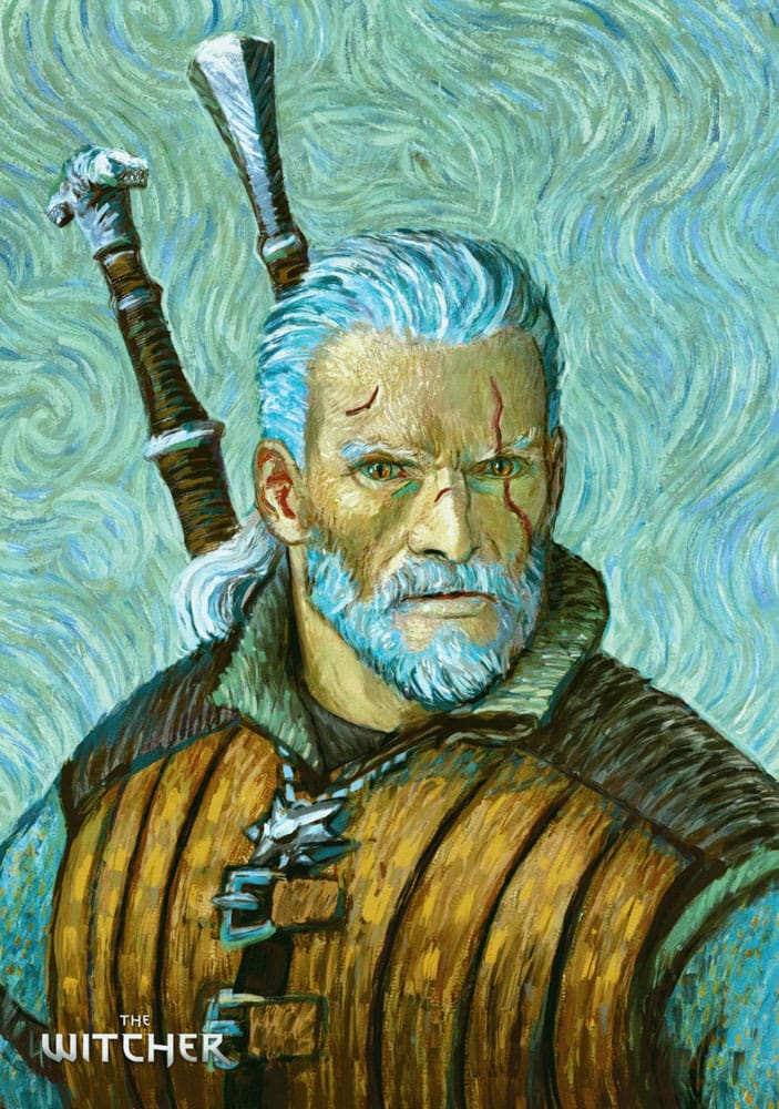 The Witcher III: Wild Hunt Game Art Chronicles Puzzle Geralt inspired by Vincent van Gogh  (1000 pieces)