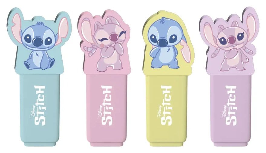 Stitch Set of 4 Highlighters with Topper